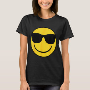 Camiseta Emoji Oficial Retro Óculos de Sol Rosto Sorridente