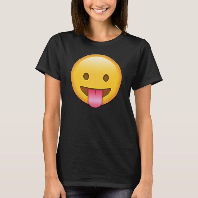 Camiseta Emoji para crianças que saem da língua (Frente)