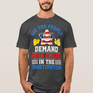 Camiseta Emoji Patriótico Para A Celebração De 4 De Julho