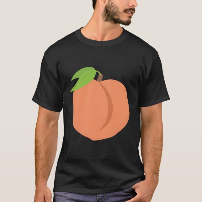 Camiseta Emoji Peach Fruta Ga Atlanta Bottom Emoticon (Frente)