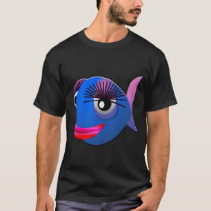 Camiseta Emoji Peixe Azul Magnífico