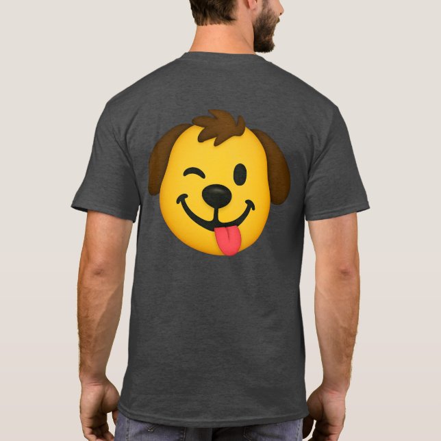 Camiseta Emoji Perro Divertido – Estilo Kawaii para Amantes (Verso)
