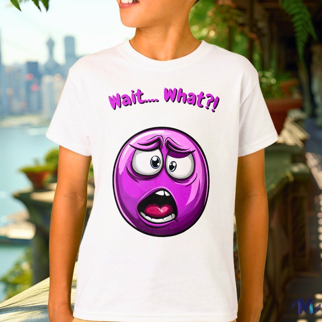 Camiseta Emoji Roxo Chocado - Design Divertida e Expressiva (Criador carregado)