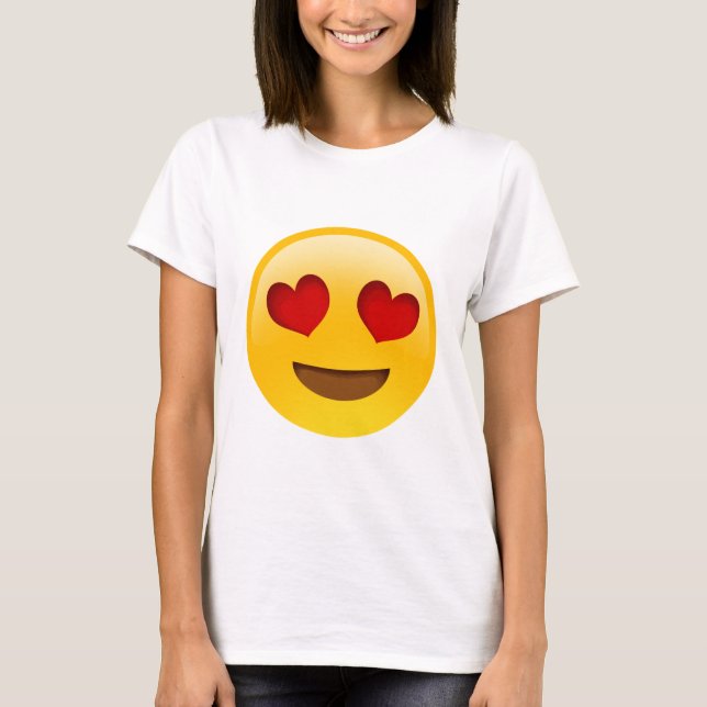 Camiseta Emoji T-Paita Heart Eyes (Frente)