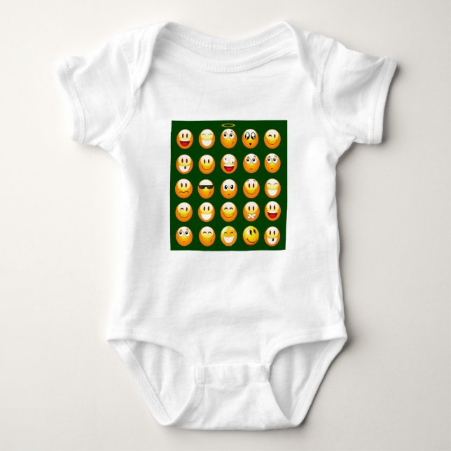 Camiseta emoji verde-escuro (Frente)