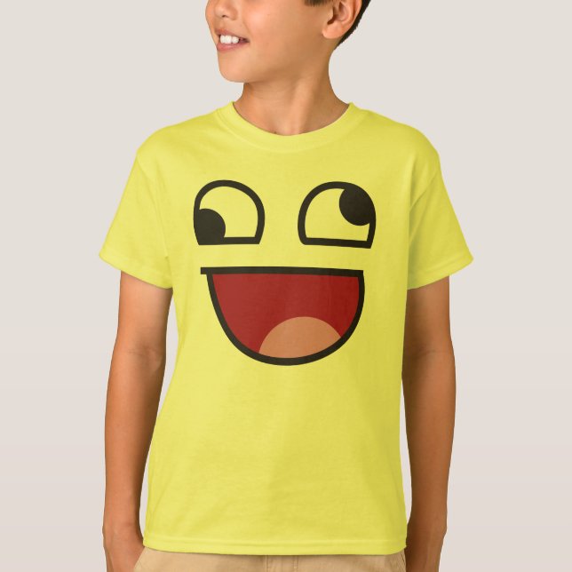 Camiseta Emoji Wonky do olho (Frente)