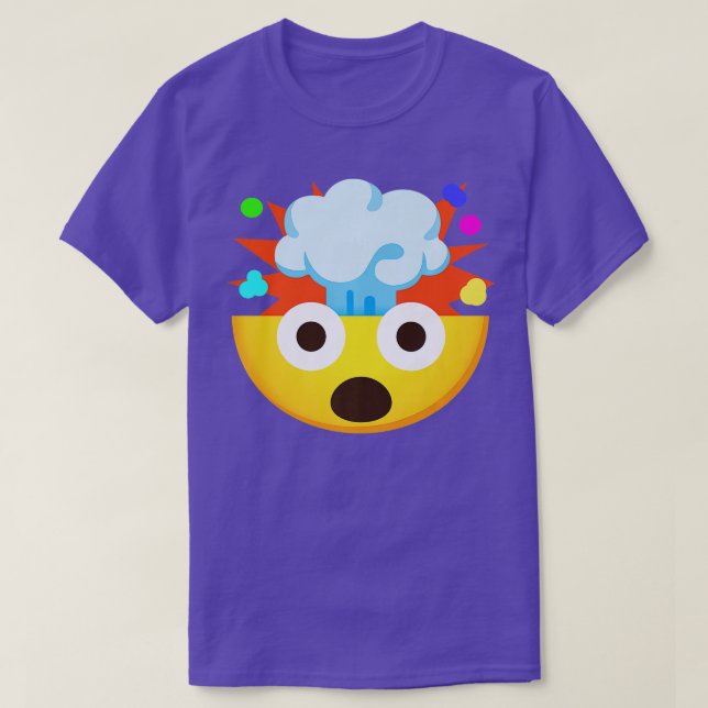 Camiseta Emoticon Chocou Face com Explosão de Premium (Frente do Design)