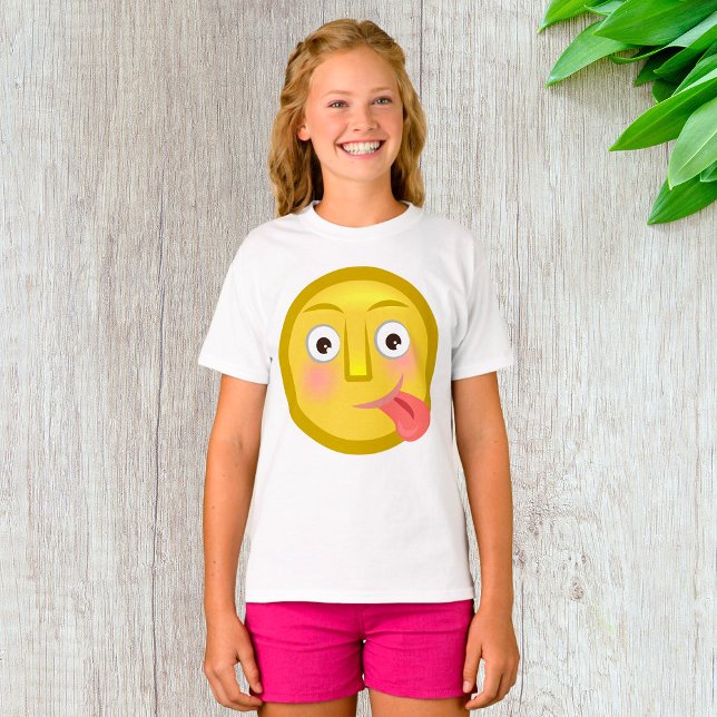 Camiseta Emoticon Com A Língua Para Fora (Criador carregado)