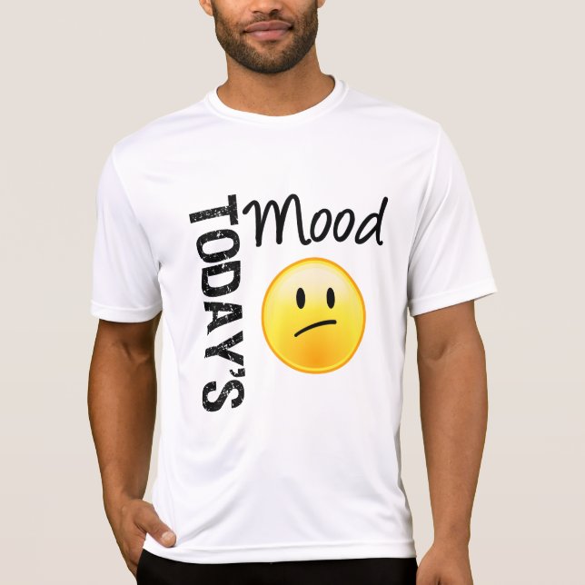 Camiseta Emoticon de hoje do humor decepcionado (Frente)