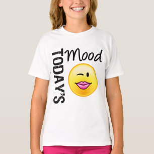 Camiseta Emoticon de hoje do humor Flirty