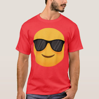 Camiseta Emoticon Engraçado Cara Sorridente Legal de Óculos