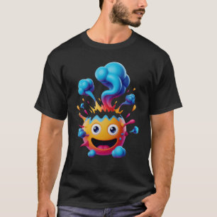 Camiseta Emoticon Rosto Chocado Cabeça Explodindo Sobrecarr