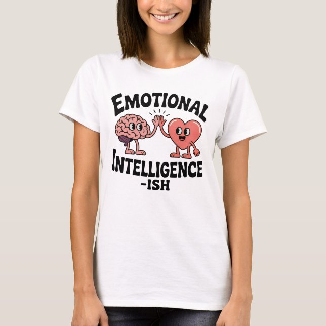 Camiseta Emotional Intelligence-ish | Funny Brain-Heart (Frente)