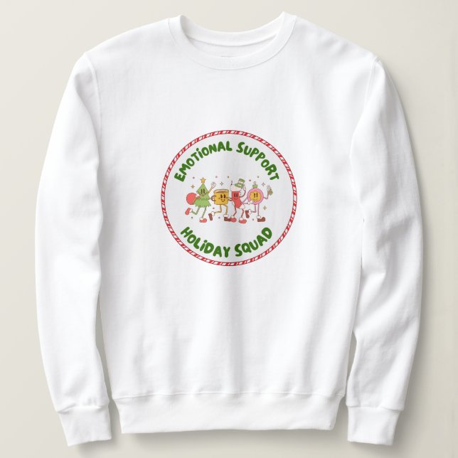 Camiseta Emotional Support Holiday Squad (Frente do Design)