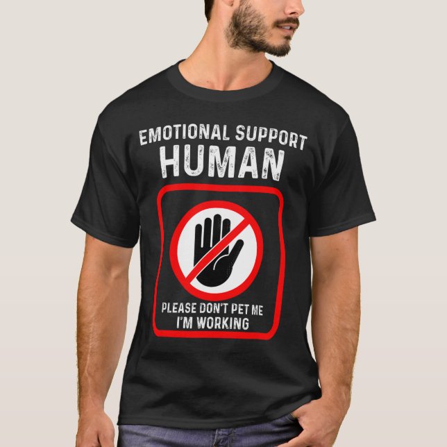Camiseta Emotional Support Human Halloween Costume (Frente)