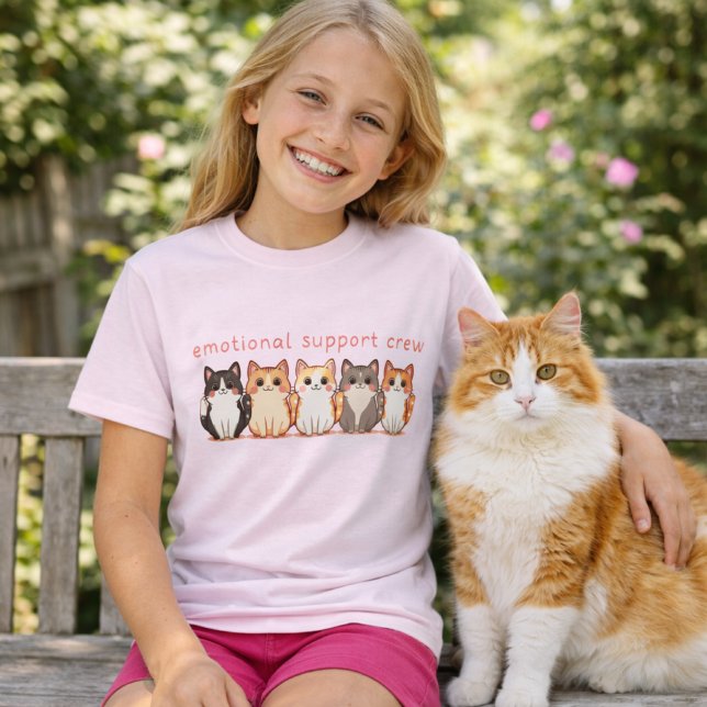 Camiseta Emotional Support - Kawaii Cutie Kitties Cat Kid's (Criador carregado)