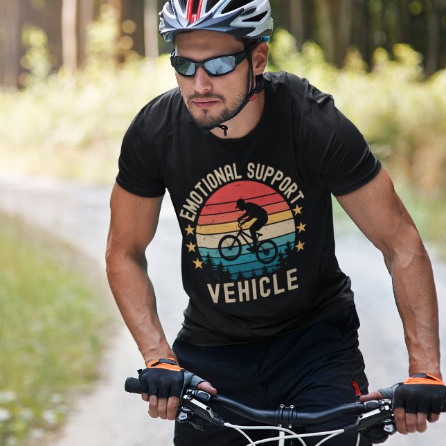 Camiseta Emotional Support Vehicle - Funny Cycling  (Criador carregado)
