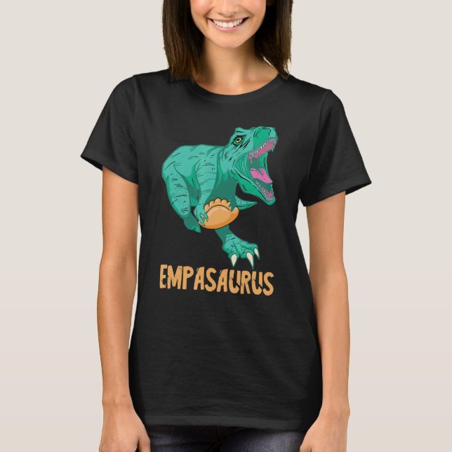 Camiseta Empanada Dino Comida Mexicana Dinossauro Frito Pu (Frente)