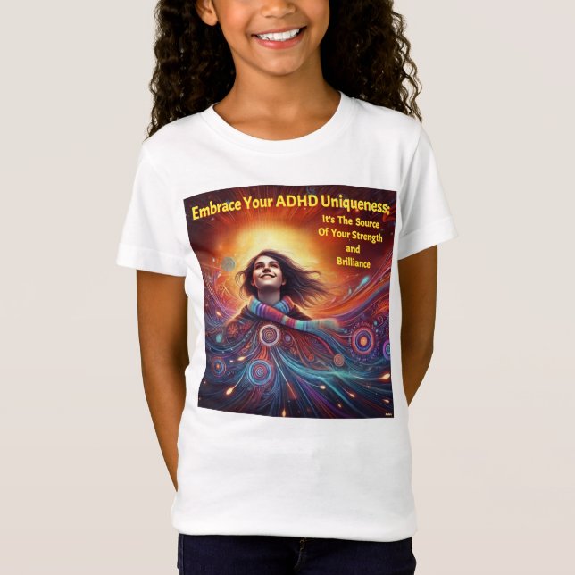 Camiseta Empenhando-se com o ADHD*Adote sua exclusividade d (Frente)
