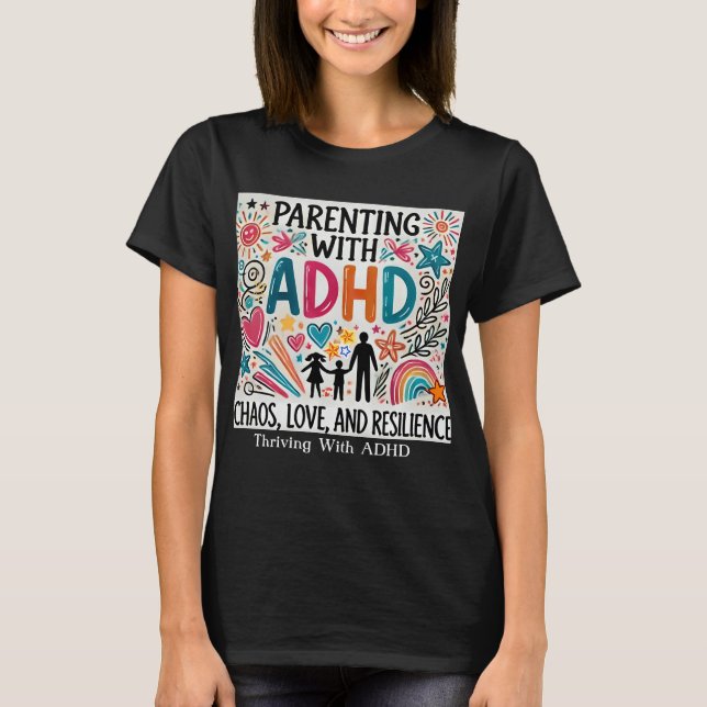 Camiseta Empenho com o ADHD - "Parentalidade com o ADHD (Frente)