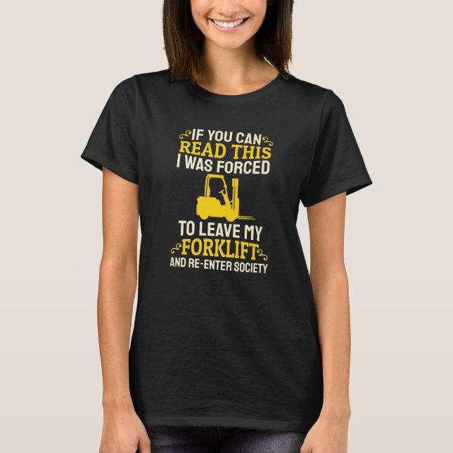 Camiseta Empilhador do Forklifter de Trabalho de Driver do  (Frente)