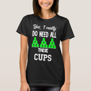 Camiseta Empilhamento rápido de copos esportivos empilhando