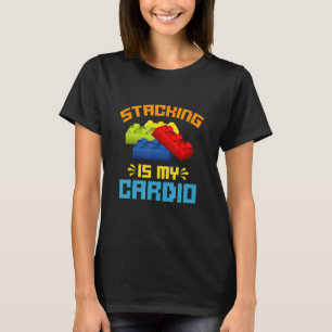Camiseta Empilhar é o meu prédio de blocos de cardio