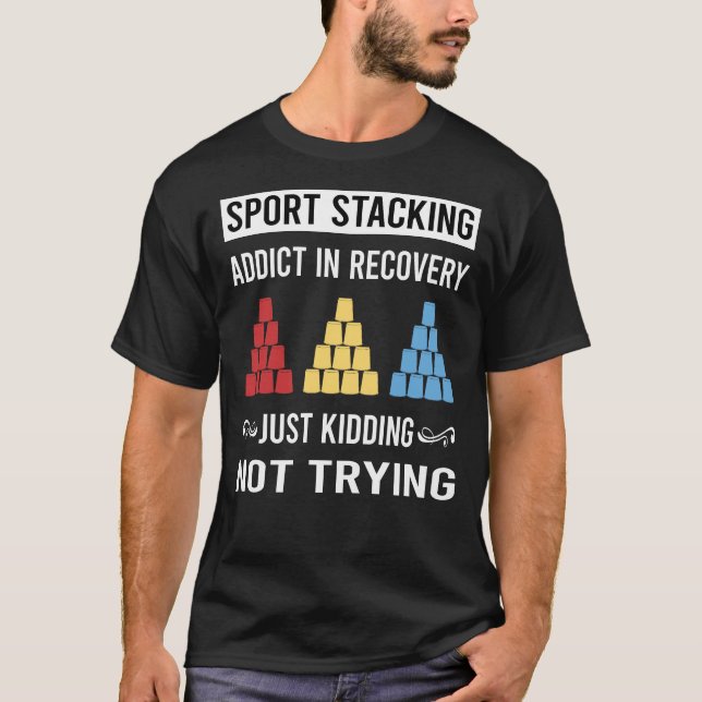 Camiseta Empilhar Esportes Copos Empilhamento Empilhamento  (Frente)
