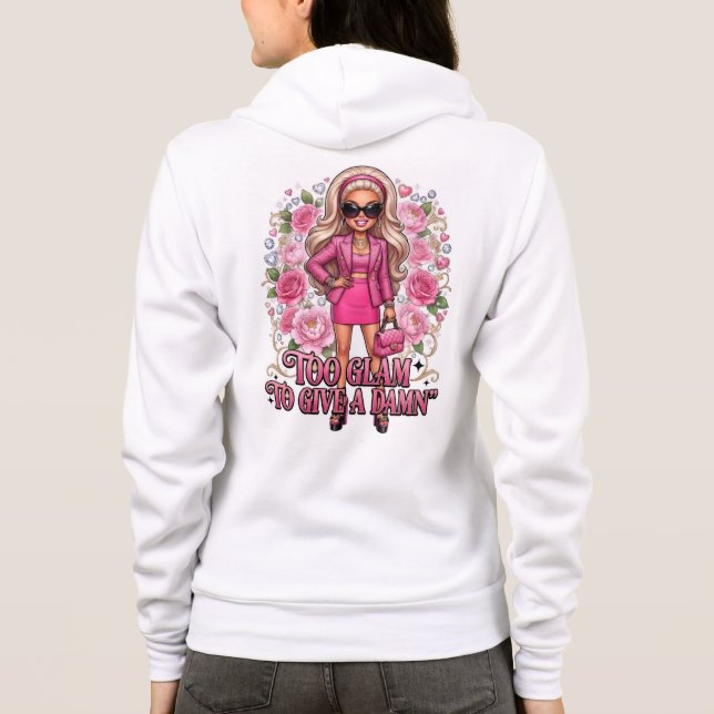Camiseta empoderamento de mulheres glamorosas (Verso)