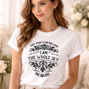 Camiseta Empoderando Eu Sou Todo o Céu Feminino Vintage
