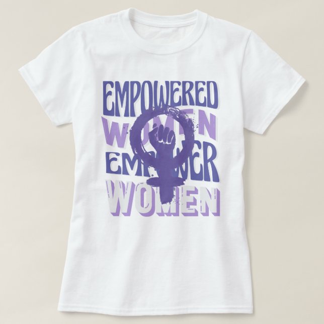 Camiseta Empoderar Mulheres, Símbolo das Mulheres Dia Inter (Frente do Design)