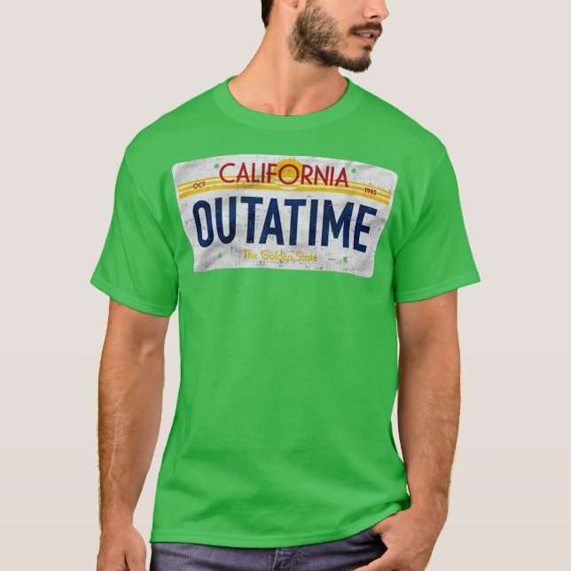 Camiseta Empolgação de Licença Outatime Plate (Frente)
