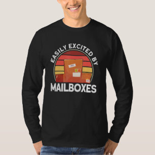Camiseta Empolgada Por Caixas De Correio Trabalhador Postal