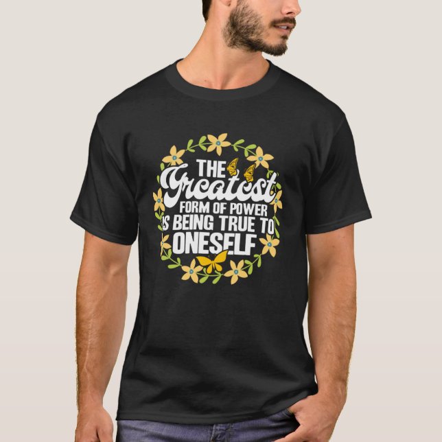 Camiseta Empowerment Flower Butterfly Greatest Form Of powe (Frente)
