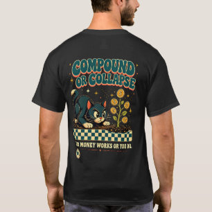 Camiseta Empreendedor Colapso Composto Dinheiro Riqueza Aza