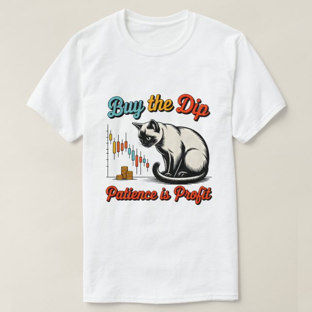 Camiseta Empreendedor Compre a Queda Paciência é Lucro Invi (Frente do Design)