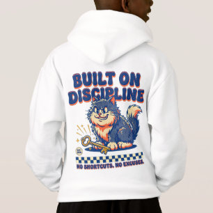 Camiseta Empreendedor Gato Construído na Disciplina Motivac