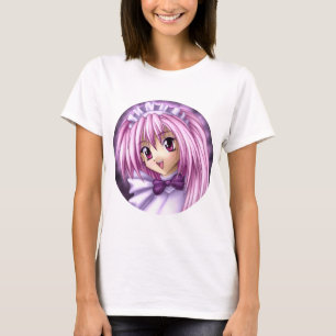 Camiseta Empregada doméstica bonito da menina do Anime