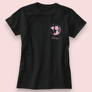 Camiseta Empregada Limpeza Casa Preto Rosa Brilhante Negóci