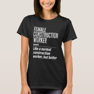 Camiseta Empregado de Construção Feminino Contrato L