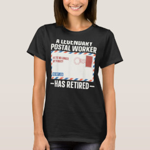 Camiseta Empregado de Correios Legendário e Aposentado para
