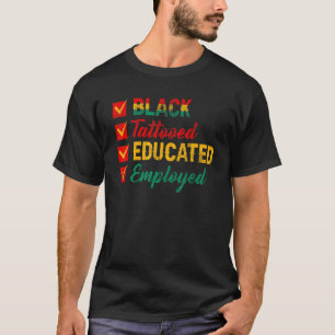 Camiseta Empregado Educado História Negra Tatooed Política