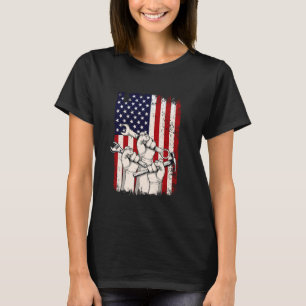 Camiseta Empregado Qualificado de Bandeira dos EUA - União 