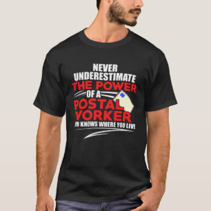 Camiseta Empregador Postal Subestimado Postman Mailman DA1