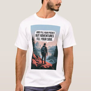 Camiseta Empregos enchem o bolso, mas aventuras enchem o sa