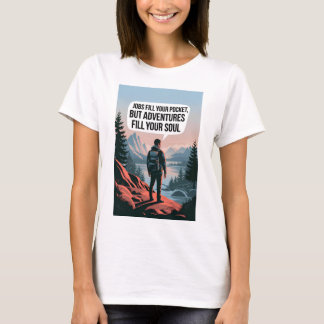 Camiseta Empregos enchem o bolso, mas aventuras enchem o sa