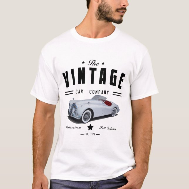 Camiseta Empresa automóvel do clássico do vintage (Frente)