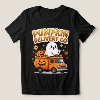Camiseta Empresa de Entrega de Abóbora Fantasma Fofa Hallow