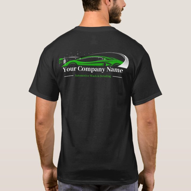 Camiseta Empresa de Lava-Automóvel de Detenção Automática P (Verso)