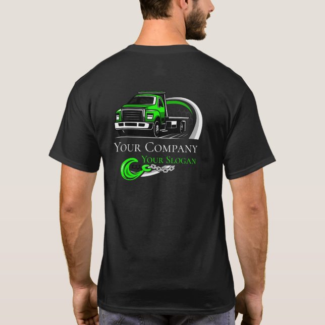 Camiseta Empresa de reboque profissional, serviço de cabele (Verso)